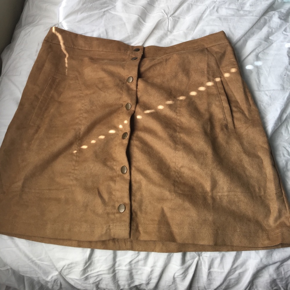 Brown Button Up Skirt